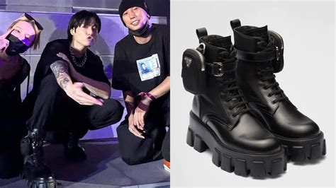 prada monolith boots jungkook.